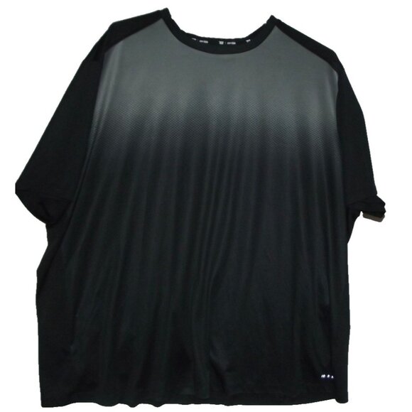 Tek Gear Dry Tek T Shirt Mens Size 4X Short Sleeve Black Gray w/ back zip pocket - Picture 1 of 9